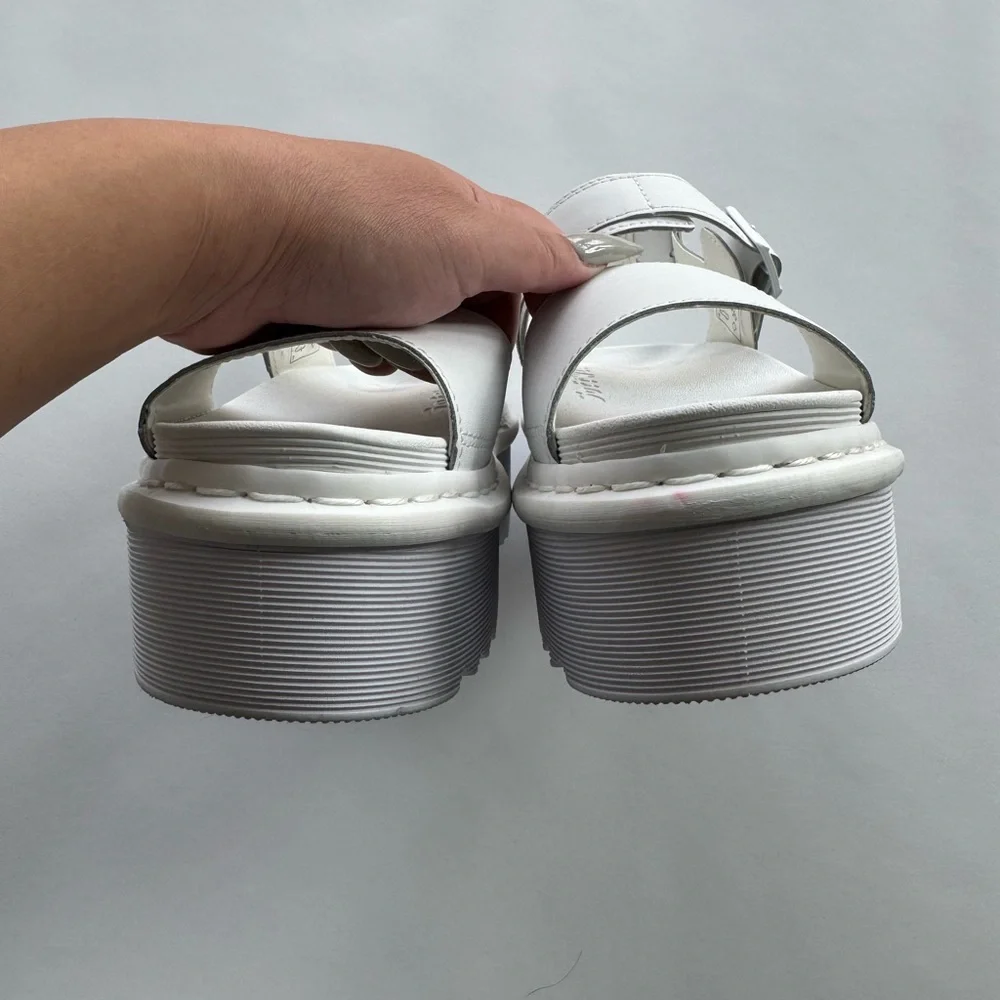 Dr. Martens White Platform Sandals